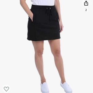 Jones NY black cotton skort w/ pockets L